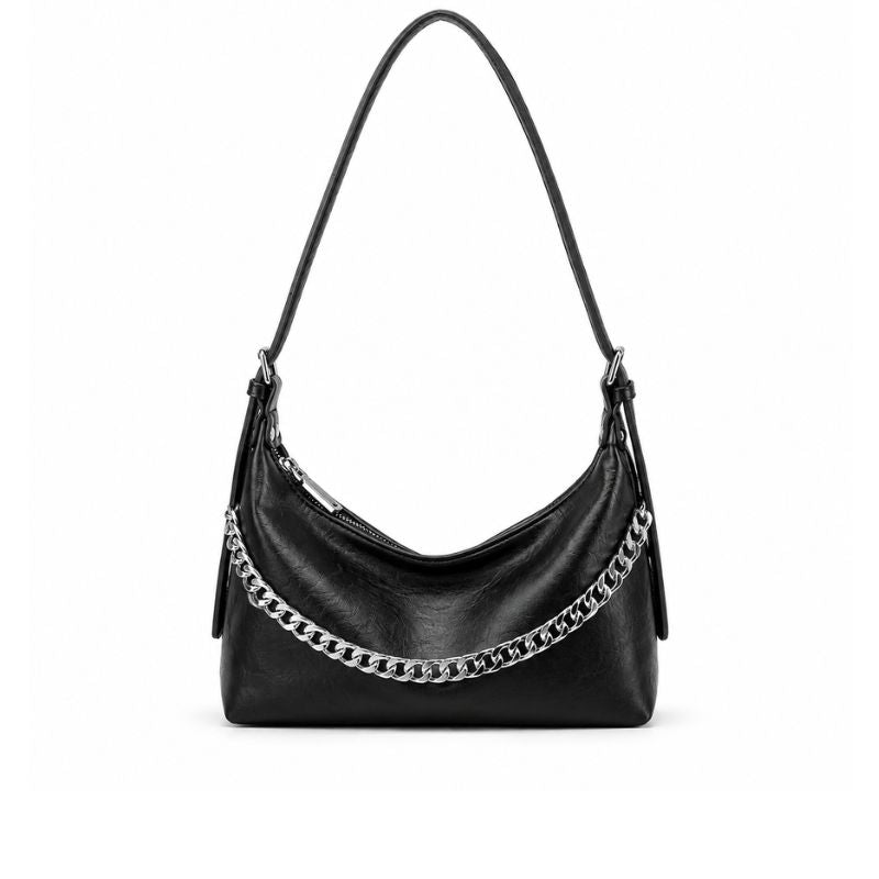 Chain Accent Premium Shoulder Bag