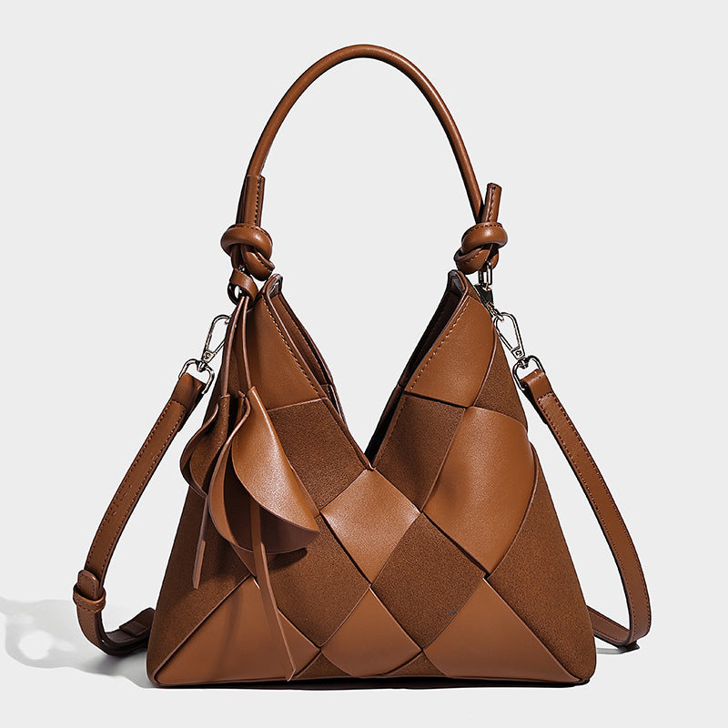 Woven Patchwork Women Shoulder Bag