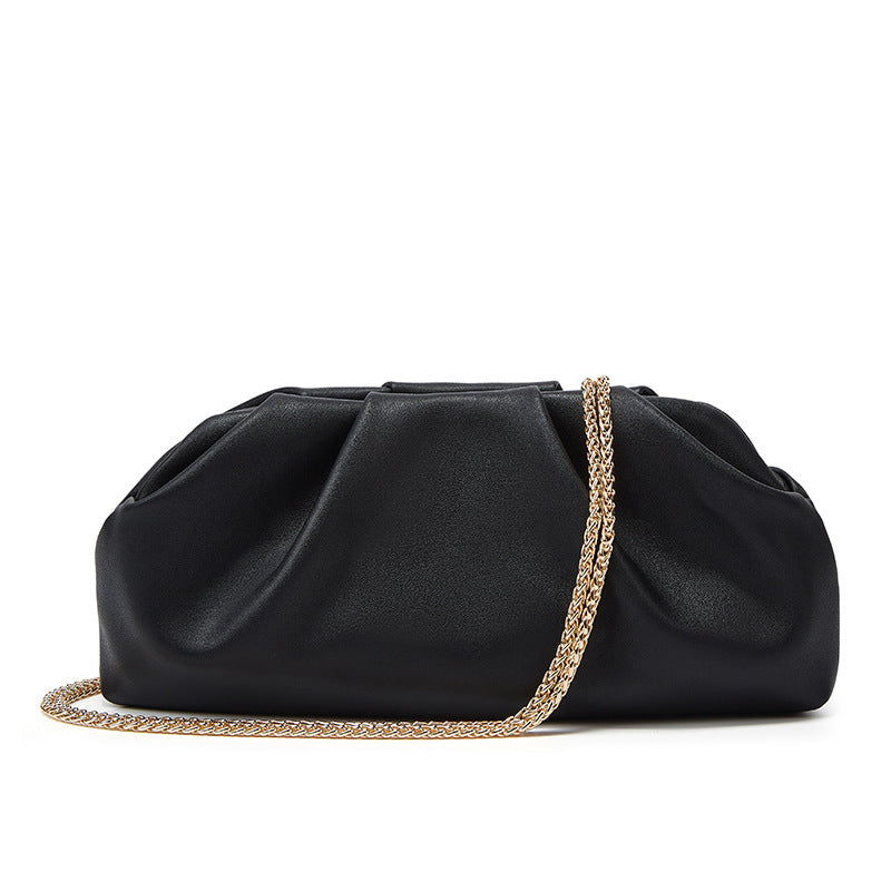 Name: Celeste Metallic Pleated Chain Clutch Bag