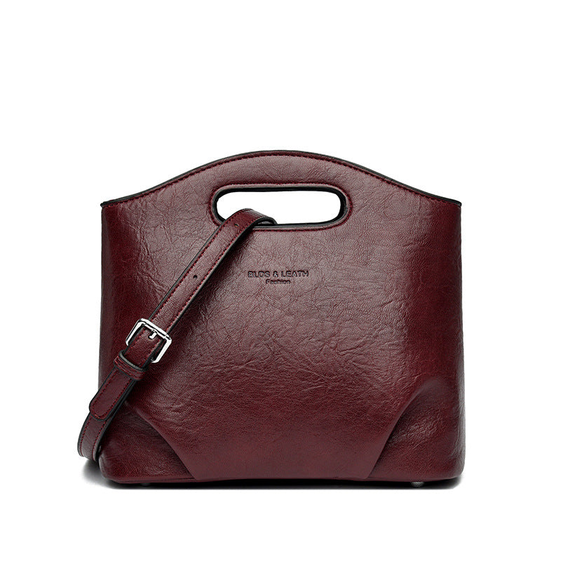 Cocoa Cutout Handle Crossbody Bag