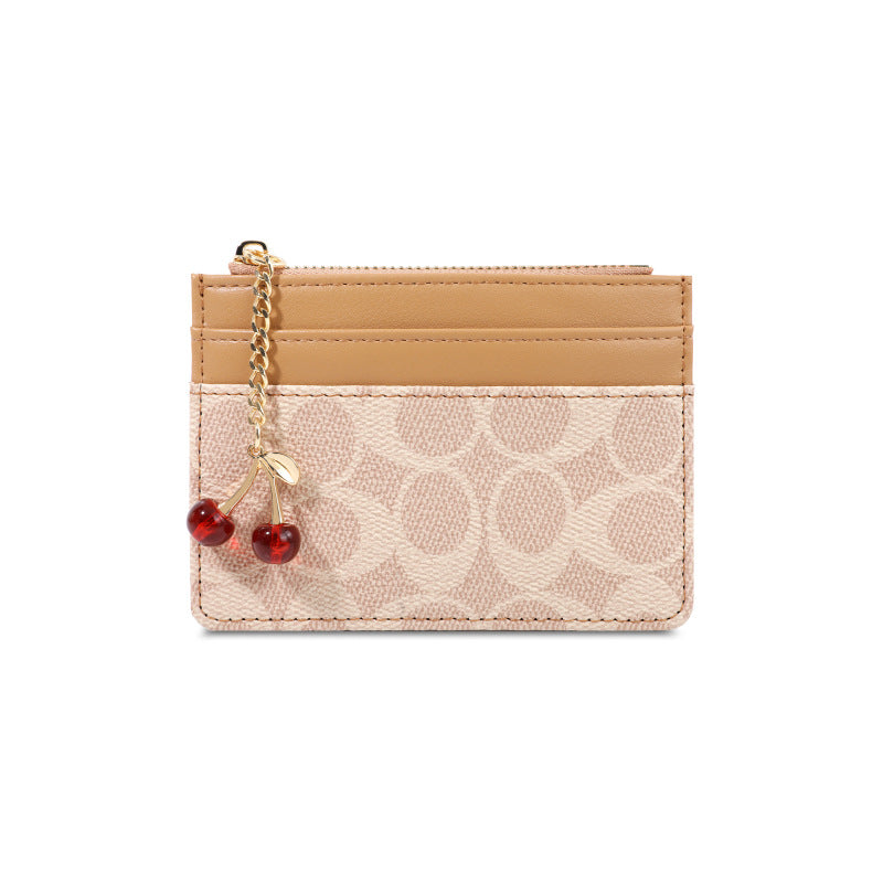 Cherry Monogram Women’s Card Holder