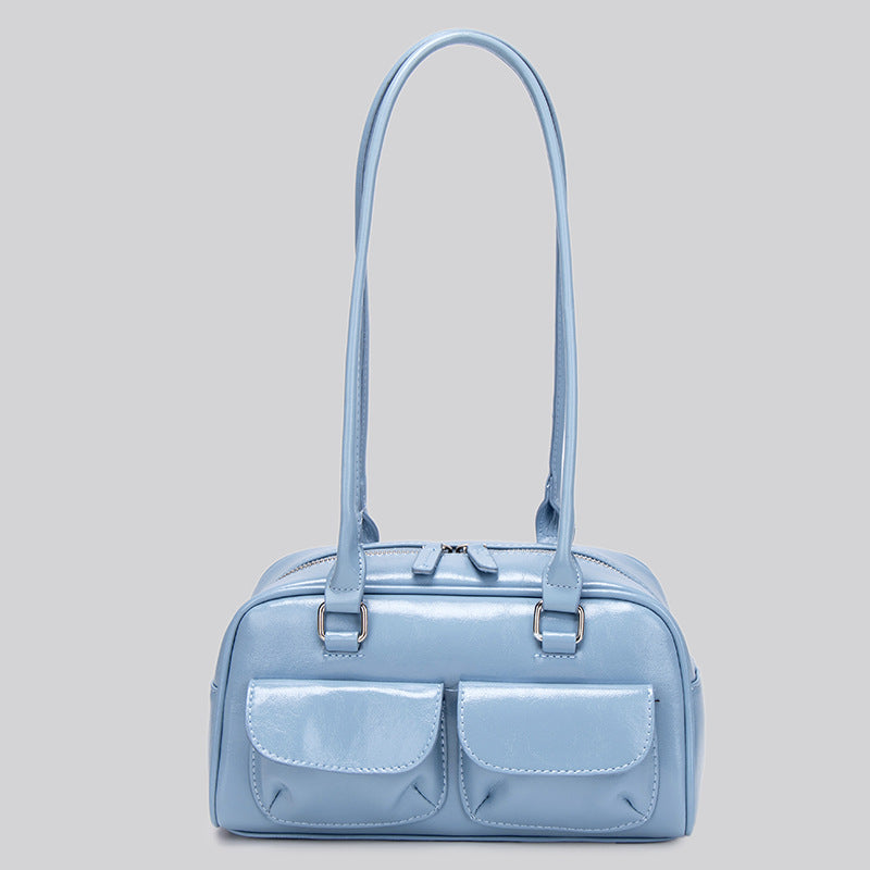 Retro Luxe Bowling Shoulder Bag