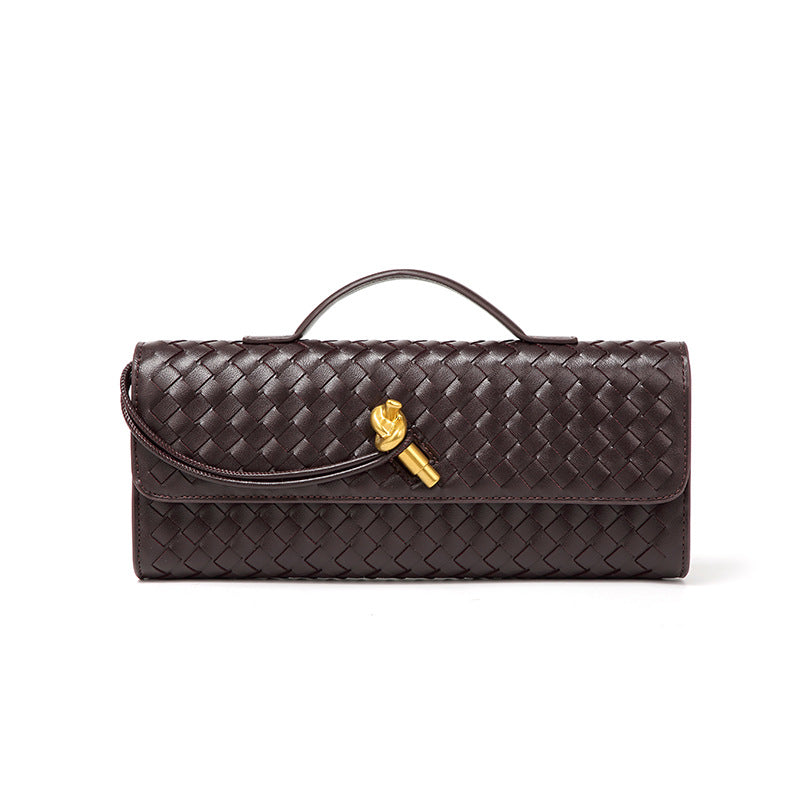 Luxe Weave Baguette Handbag