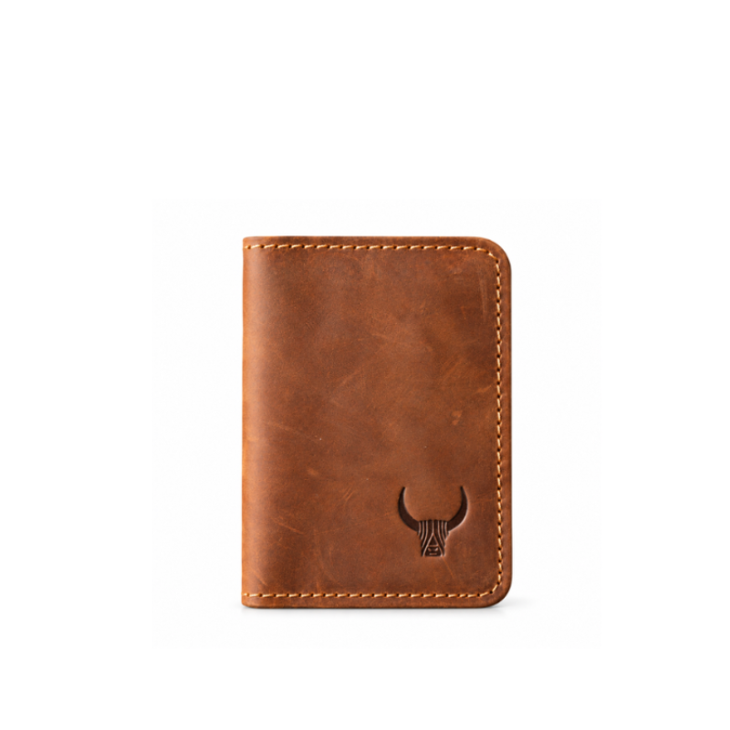 Heritage Grain Unisex Leather Card Holder Wallet