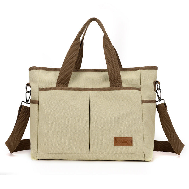 Canvas Solid Color Fashion Tote Bag