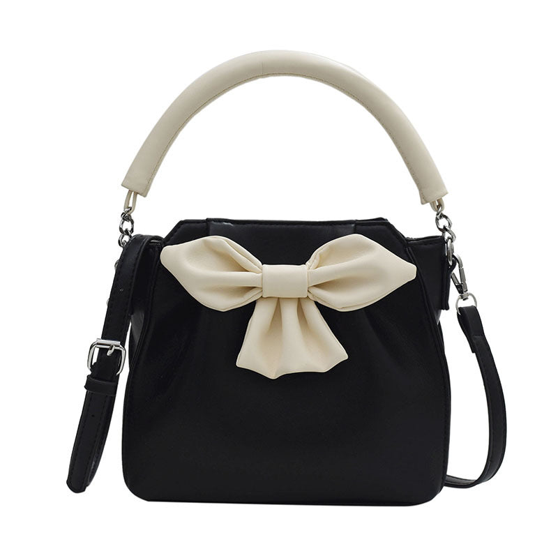 High Style Pleated Black Crossbody Bag