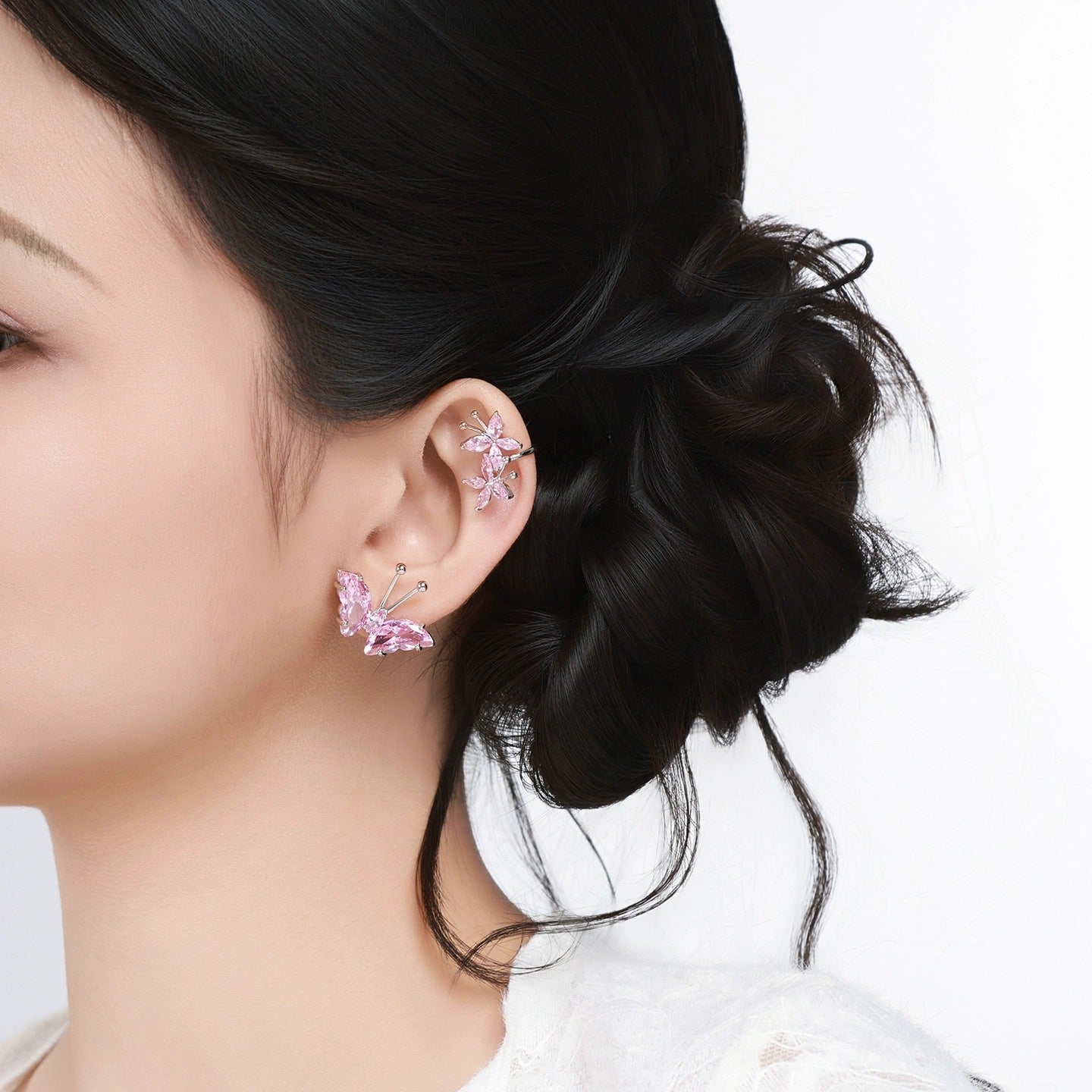 Pink Sweet & Cool Spicy Girl Stud Earrings