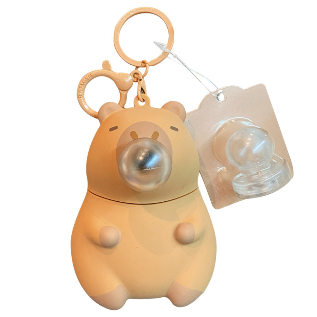 Breathe Bubble Capybara Keychain