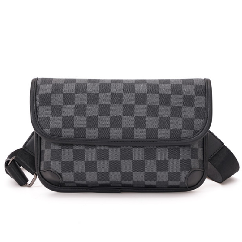 Trendy  Plaid Tiger Head  Crossbody Bag