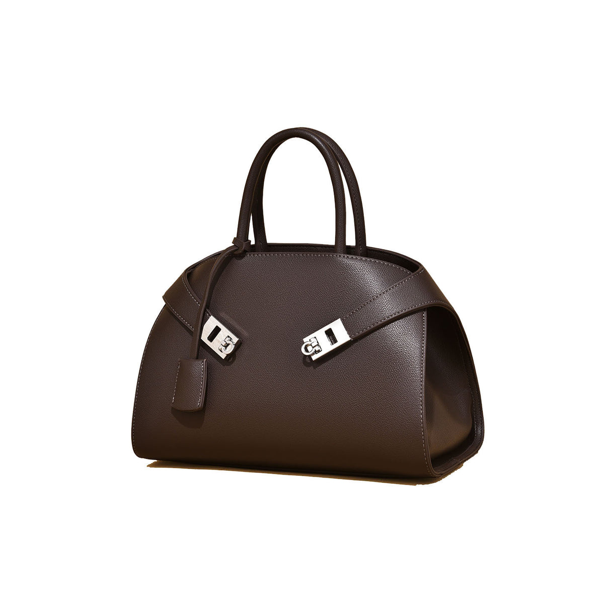 Luxe Lock Structured Handbag