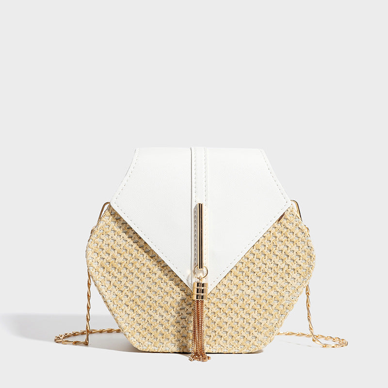 Summer Woven Crossbody Beach Bag
