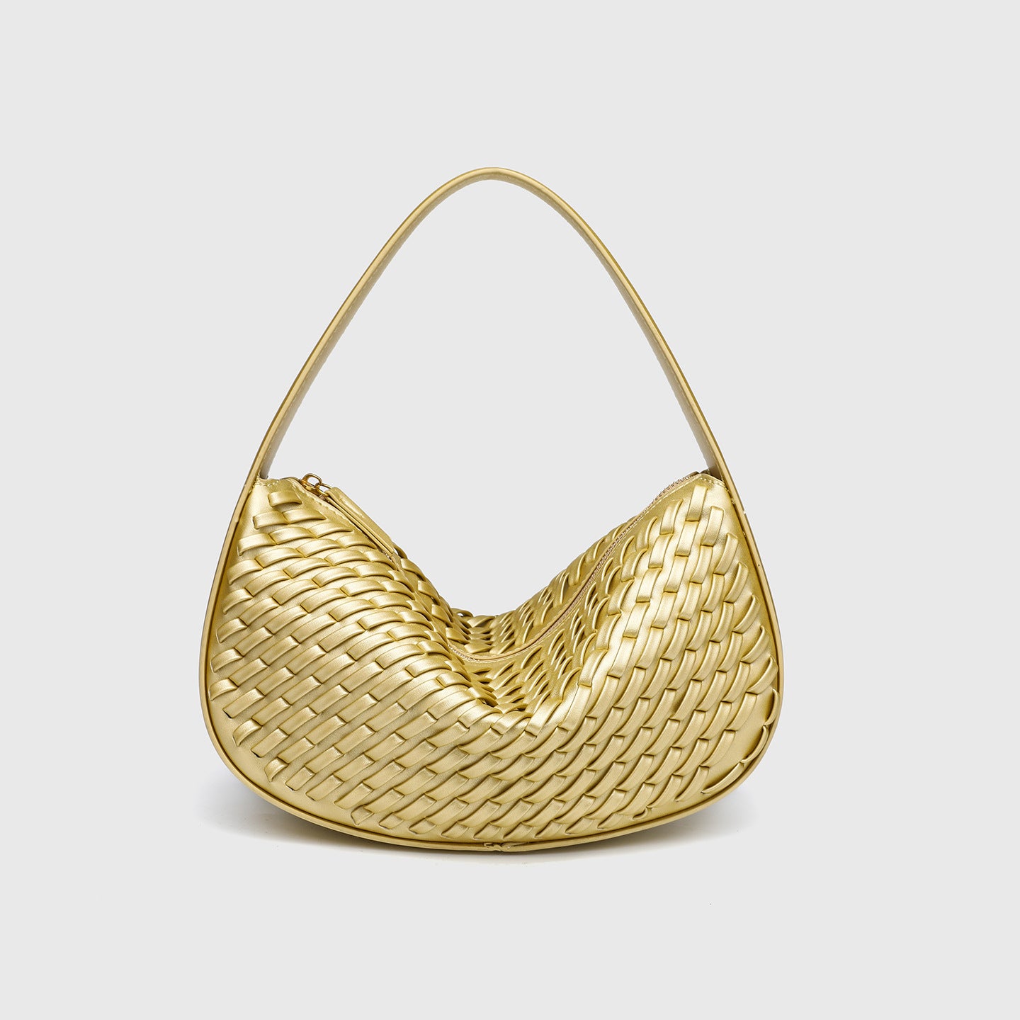 Nerina Woven Crescent Handbag