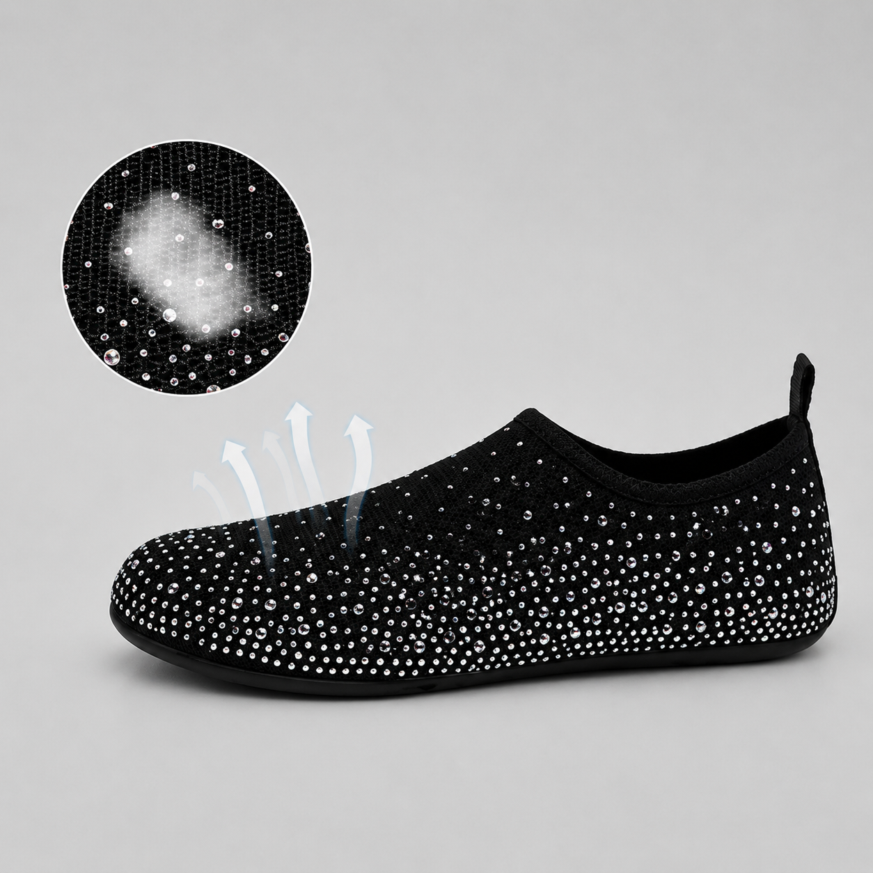 Women’s Mesh Rhinestone Fisherman Pumps
