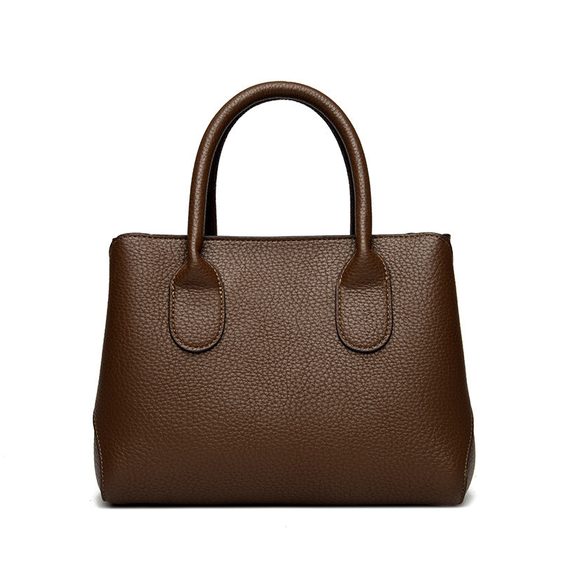 Retro PU Leather Large Capacity Commuter Handbag for Women