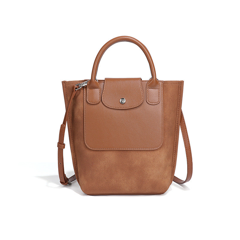 Retro Frosted Crescent Shoulder Bag