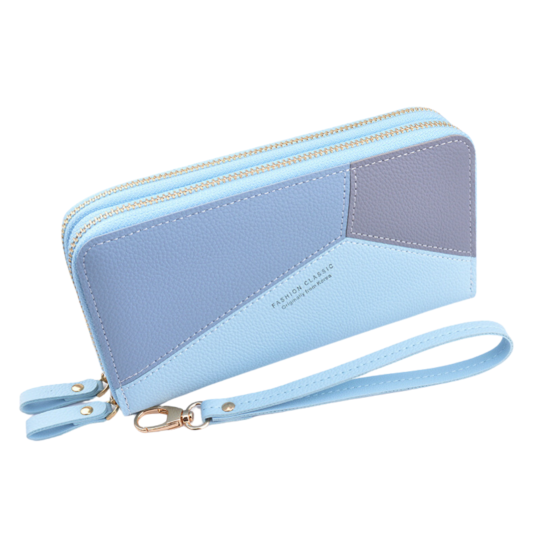 Fashionable Stitched Contrast Color Ladies'  Wallet