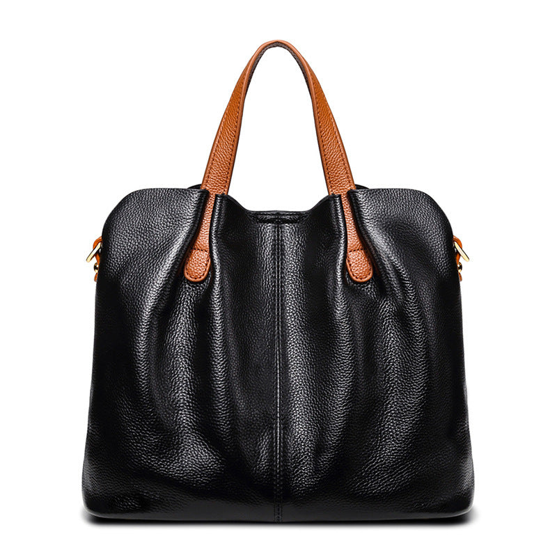 Luxury Cowhide Leather Large Capacity Handbag For Women