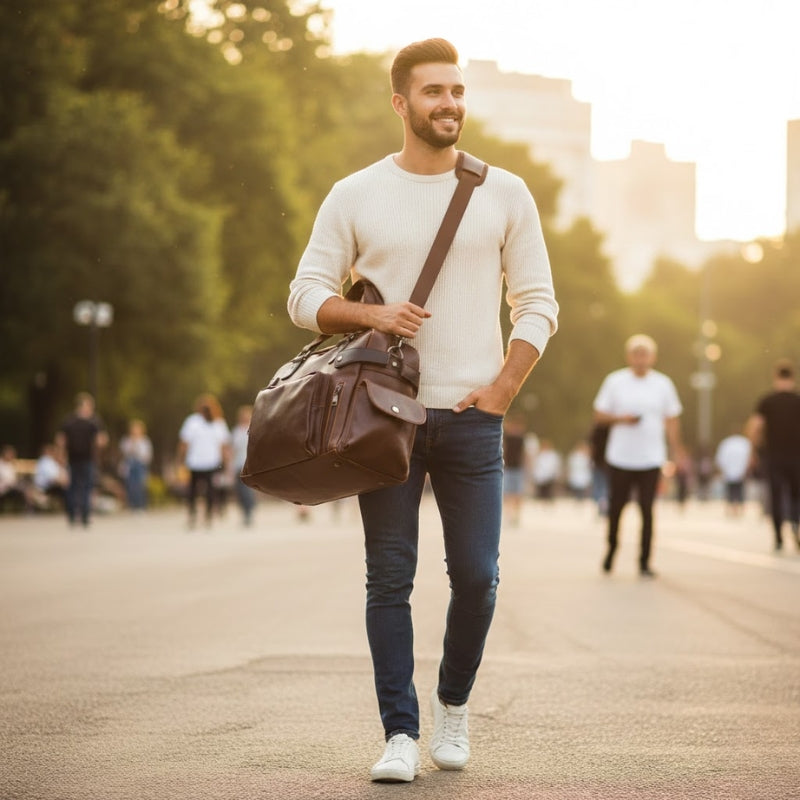 American Retro Wear Resistant Leather Shoulder Bag