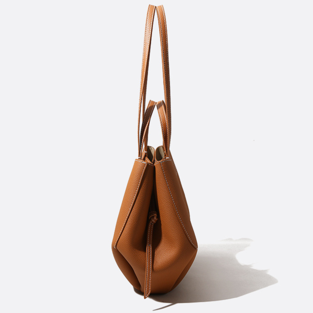 Opulent Grace Genuine Leather Handbag