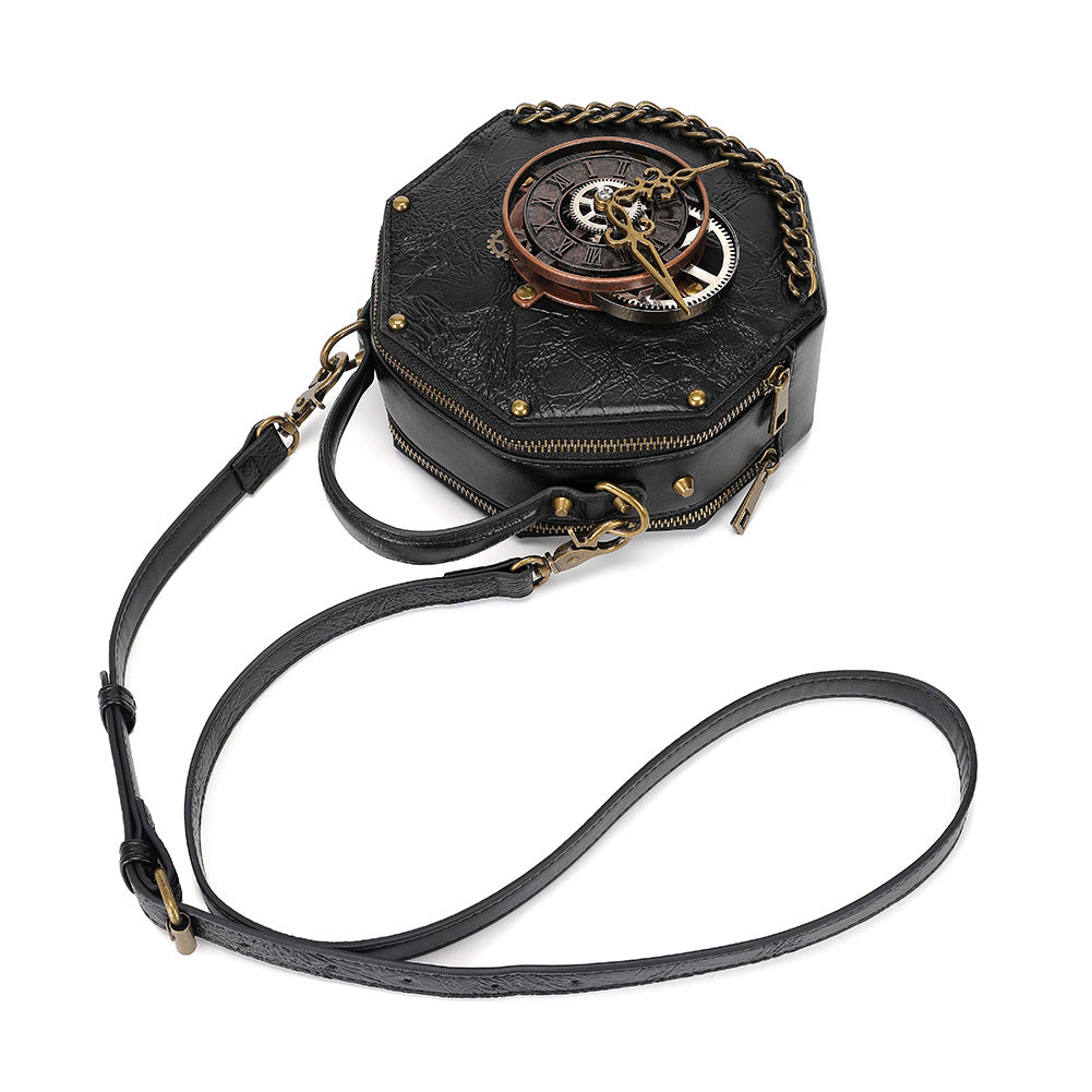 Mechanical Edge Texture Crossbody Bag