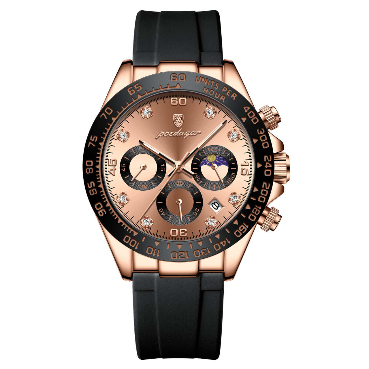 Multifunctional Sports Silicone Strap Watch
