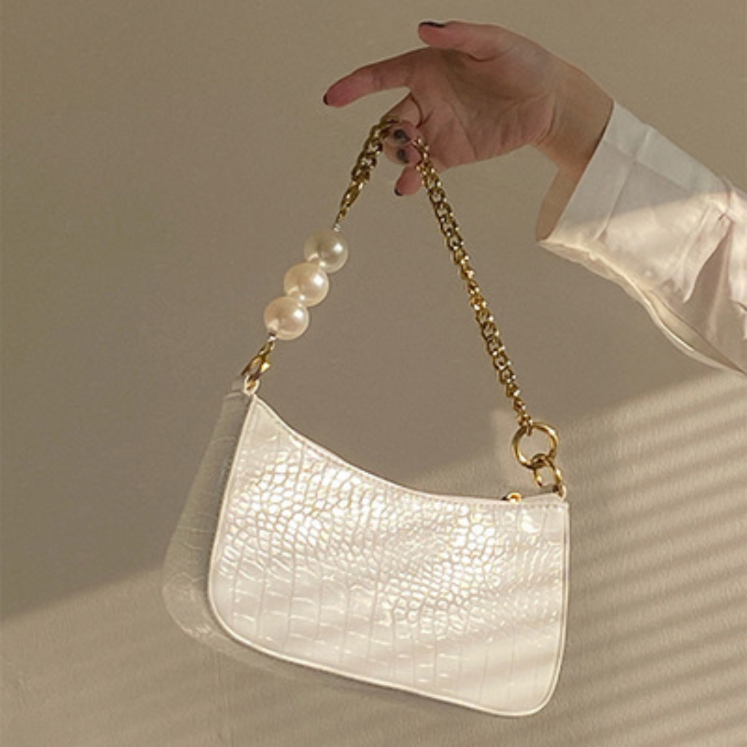 Chic Parisian Pearl Shoulder Bag