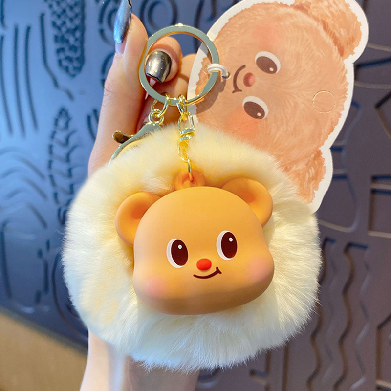 Soft Bear Fluffy Keychain