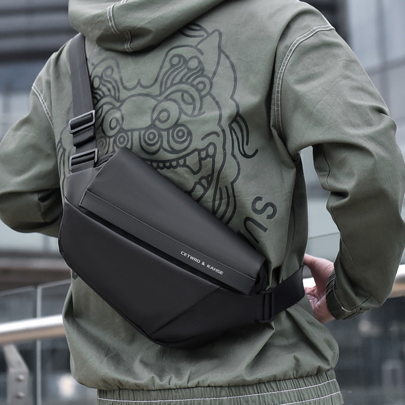 Men's Minimalist Geometric Crossbody Bag