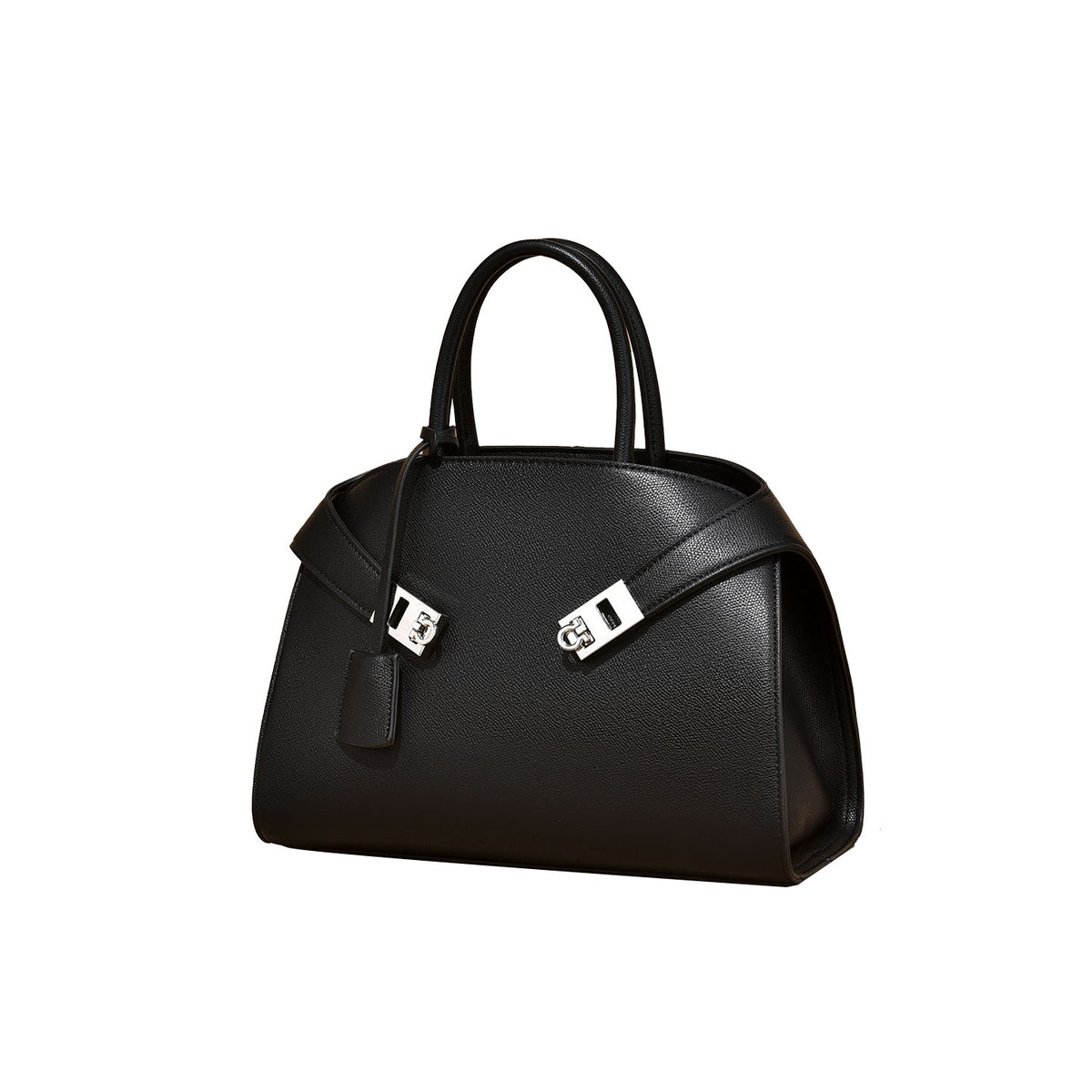 Luxe Lock Structured Handbag
