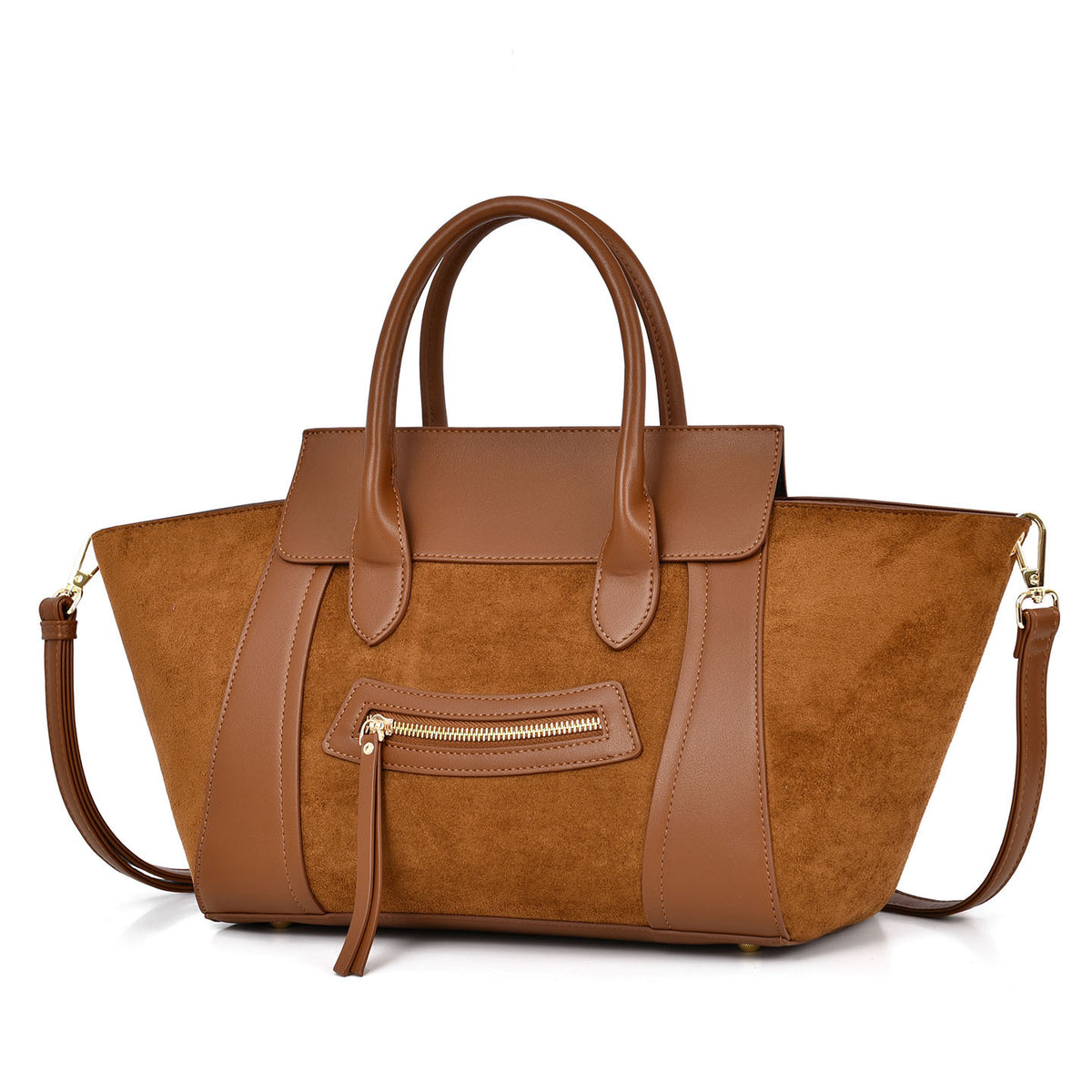 Suede Luxe Commuter Handbag