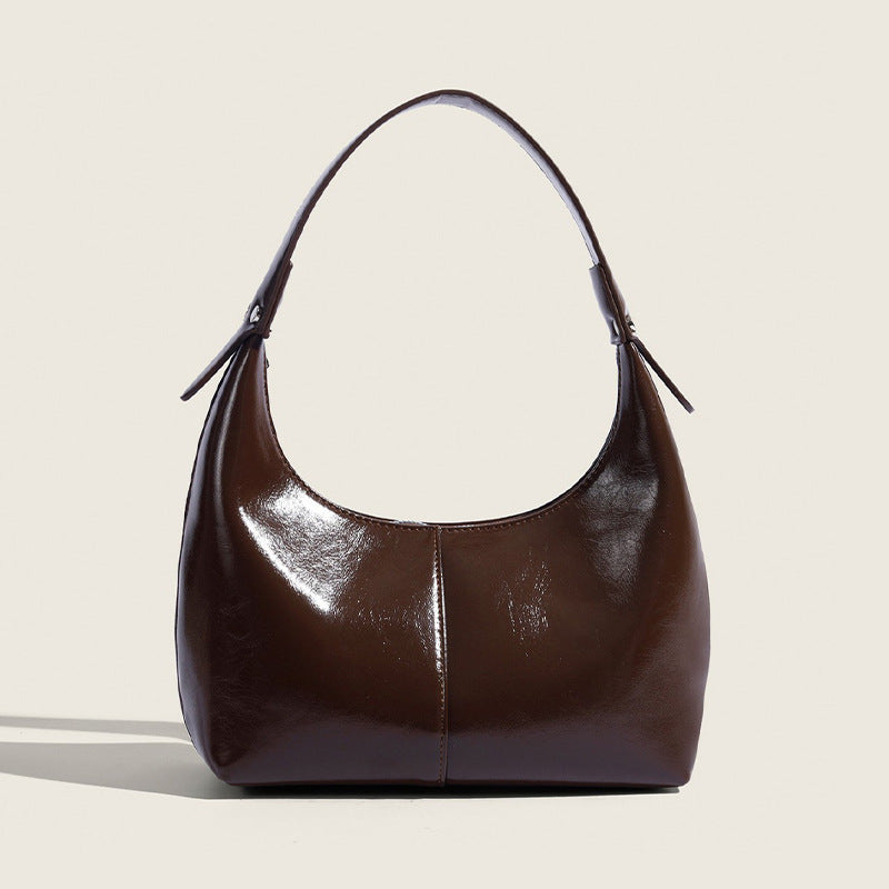 Wax Baguette Niche Shoulder Bag