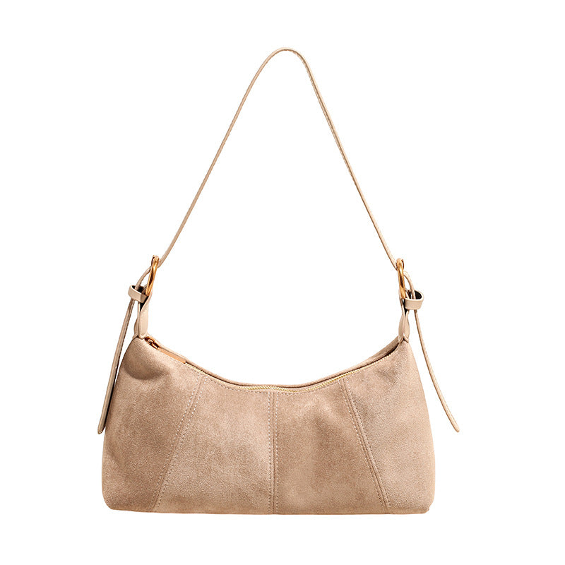 Chic Suede Dumpling Shoulder Bag