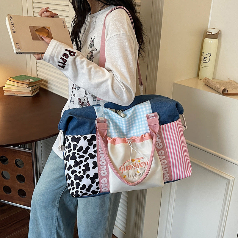Women’s Colorblock Travel Shoulder Bag