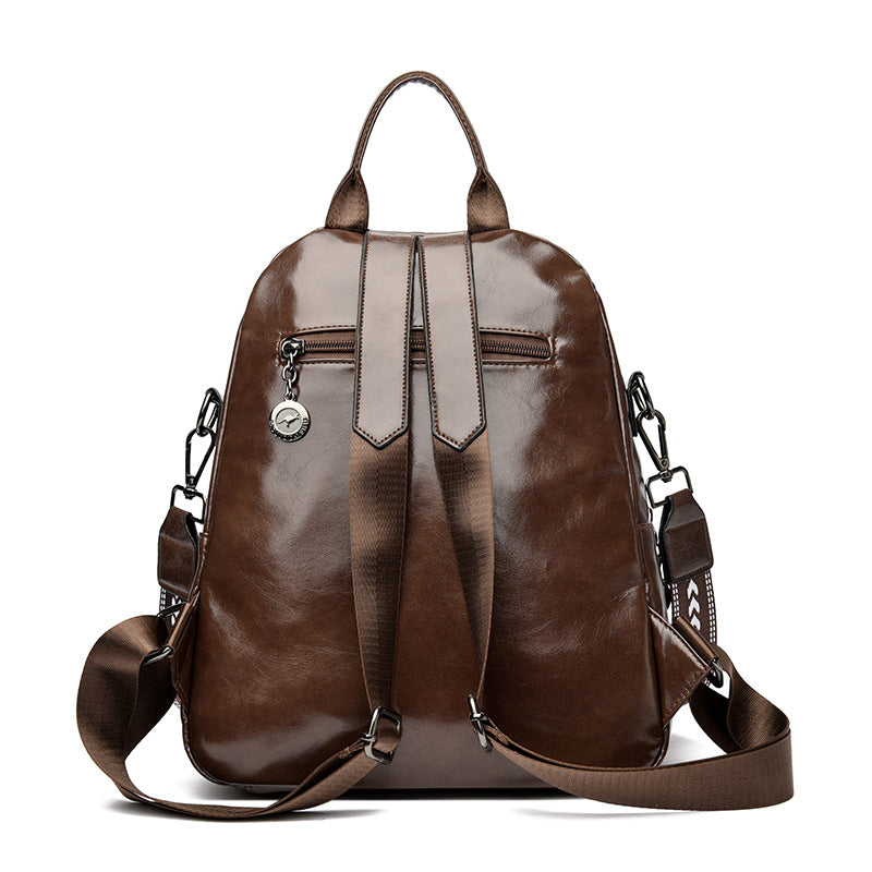 Soft Leather Large Capacity Women’s Backpack