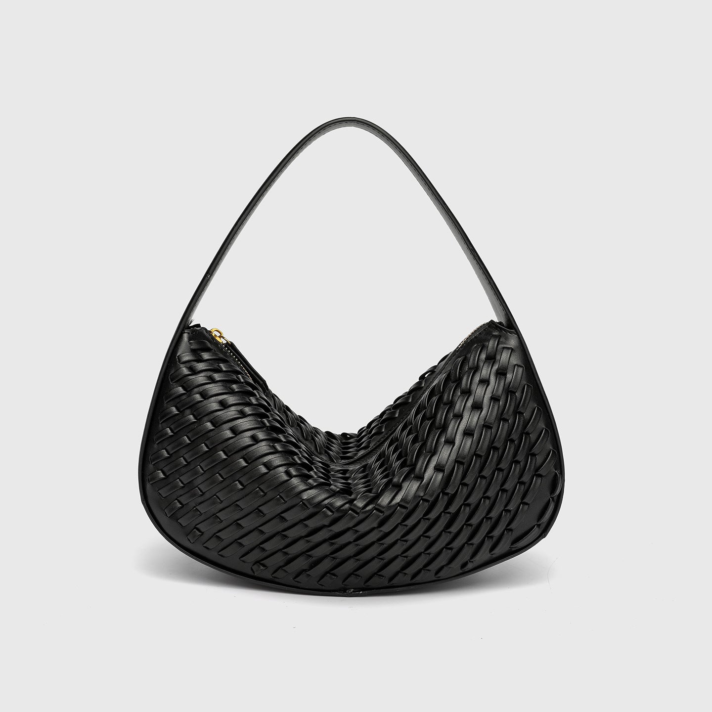 Nerina Woven Crescent Handbag