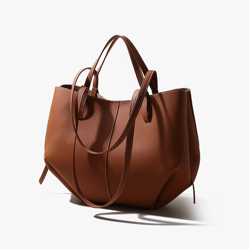 Opulent Grace Genuine Leather Handbag