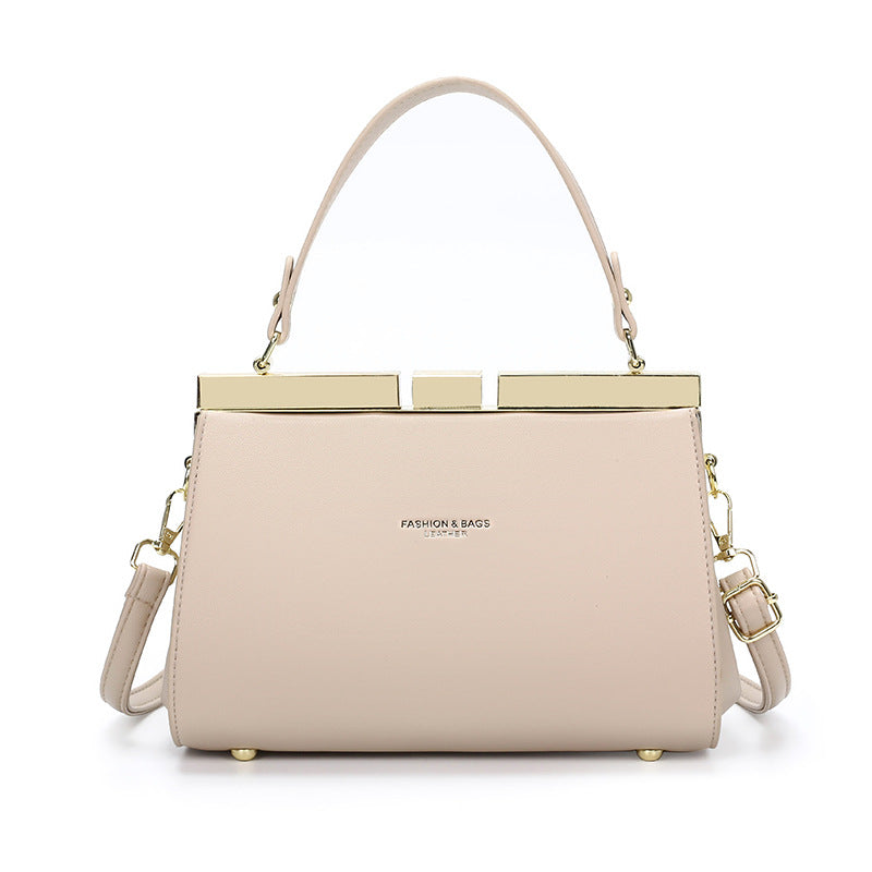Structured Frame Top Handle Handbag
