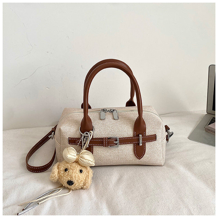 Denim Structured Commuter Handbag