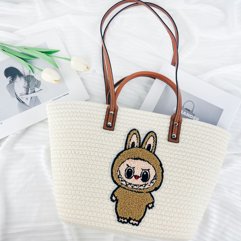 Labubu Woven Style Tote Bag