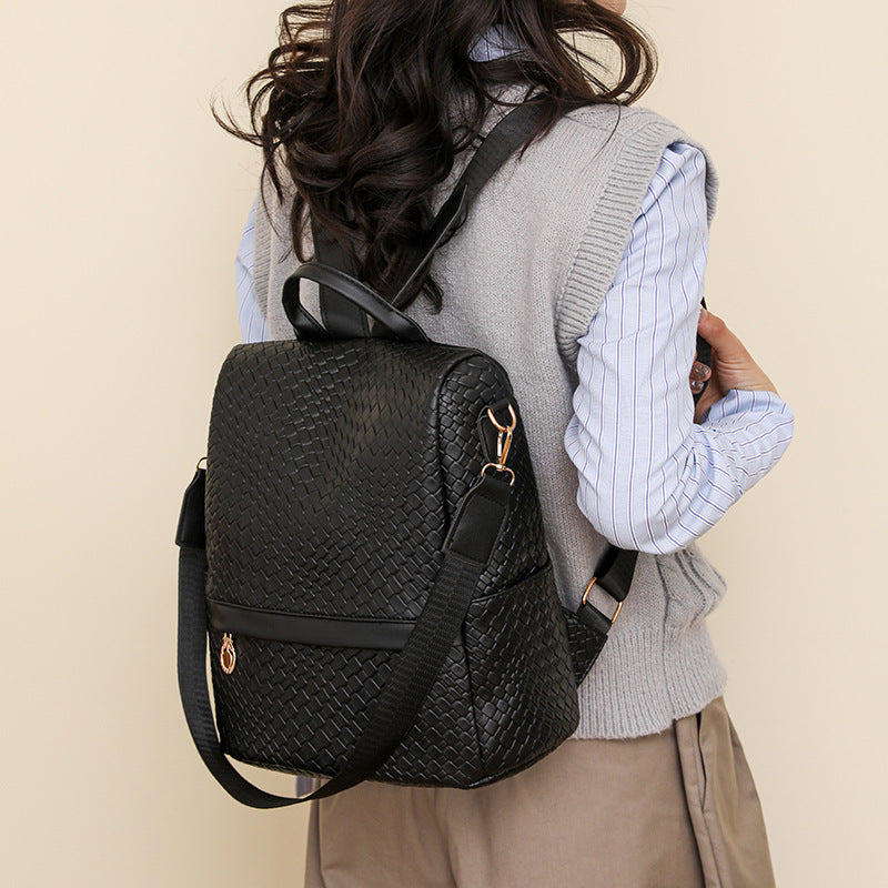 Classic Woven Textured Backpack